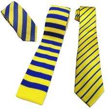 Men Tie Striped Royal blue and
