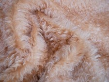 Helmbold Mohair Fabric Pink Beige Wavy long pile 35mm Mohair MT159