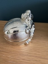 Vintage Silver Plated Clown Hugging A Ball Money Box