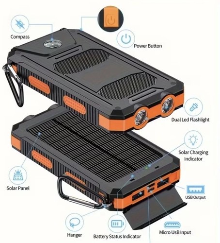 Solar power bank 000mah - power, 10,000mah