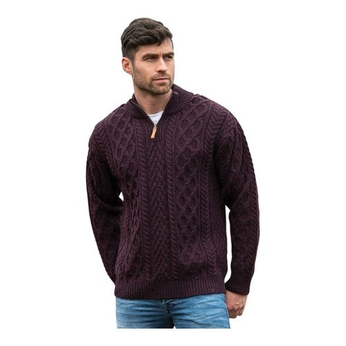 Men sweater half zip - sweater,