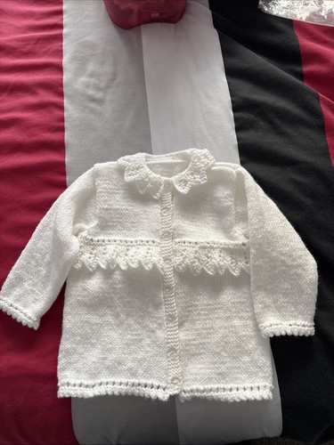 Hand cardigan with lace trim - hand,
