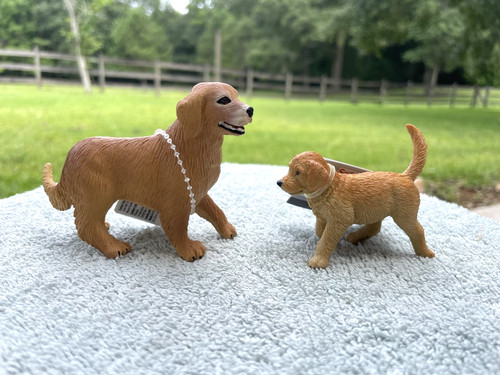 Toy golden retriever - golden, dog