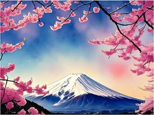 Tile Mural Japan Cherry