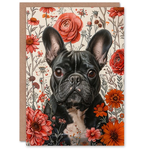 Birthday card french bulldog - card,