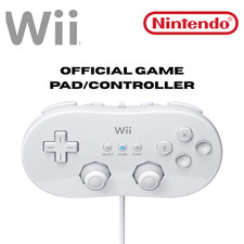 Nintendo Wii Classic Controller Control Pad Official Genuine White Game Pad Wii