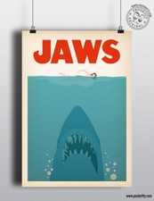 JAWS Minimalist Movie Poster Posteritty Minimal Film design Print