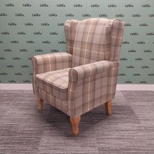 CareCo Beige Check Stirling Fireside Chair