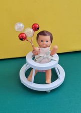 Vintage German ARI Rubber Baby Doll Jointed With Baby Walker VGC