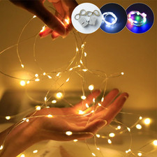 Fairy String Lights Micro Rice Wire Xmas Party Light 20-100LED Battery Operated