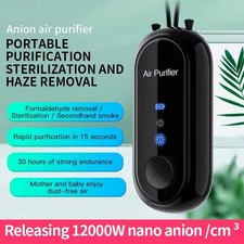 USB Mini Portable Air Purifier Necklace Wearable Personal Anion Negative Ionizer