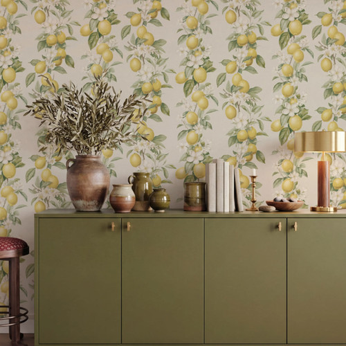 Yellow lemon trail wallpaper - yellow,