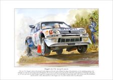 PEUGEOT 205 T16 (Group B) 1984-86 - Classic Rally Fine Art Print - A4 size image