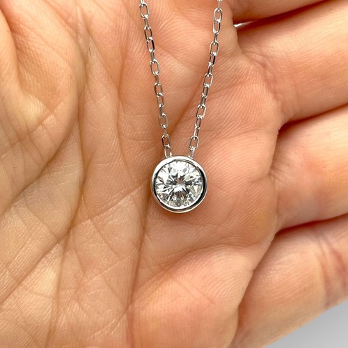 Necklace diamond platinum - necklace,