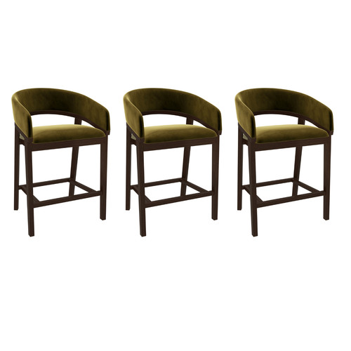 Set walnut olive green - set, &