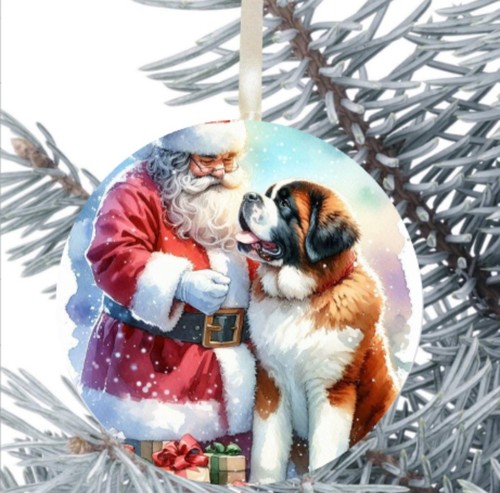 Bernard dog hanging bauble - bernard,