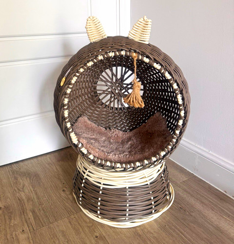 Handmade rattan house for - , cats