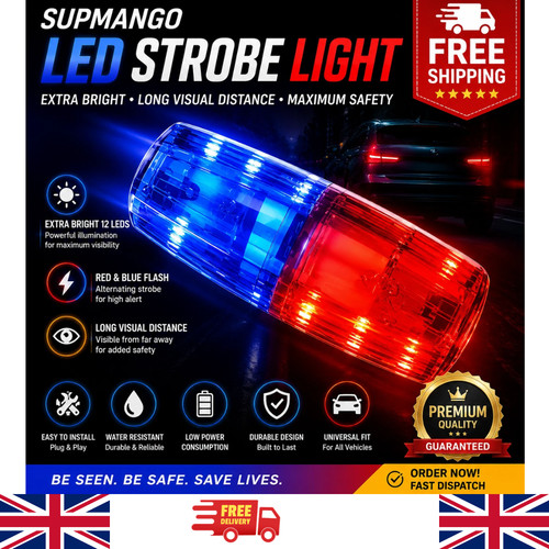 Red blue led strobe - led, warning