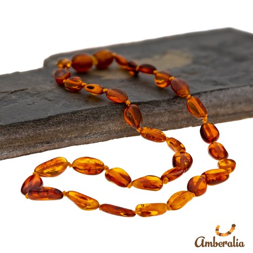 Baltic amber necklace olive - necklace,