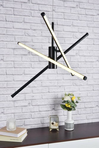 Pendant black modern led foyer - black,
