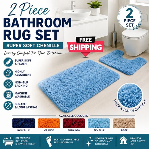2piece microfibe bathroom - microfibe,