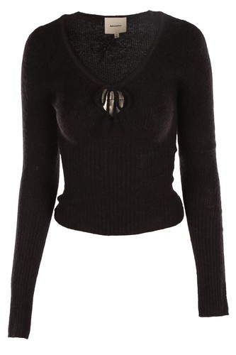 Reformation black wool top - reformation,
