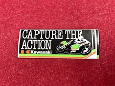 KAWASAKI CAPTURE THE ACTION VINTAGE DECAL STICKER 