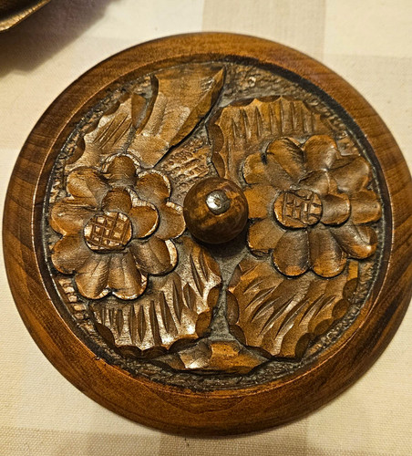 Vintage hand carved wooden - vintage,