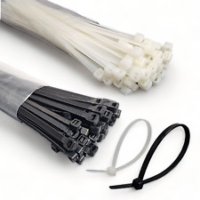 Black & White Cable Ties Premium Zip Ties Cable Tidy Long Short Small All Sizes