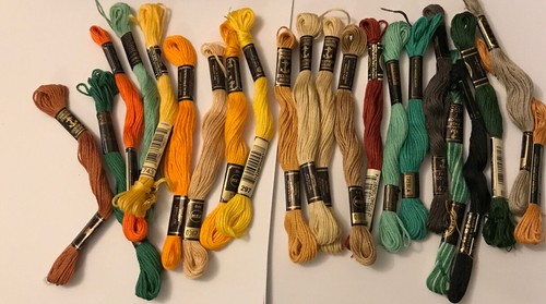 Lot linen lace crochet - 22,