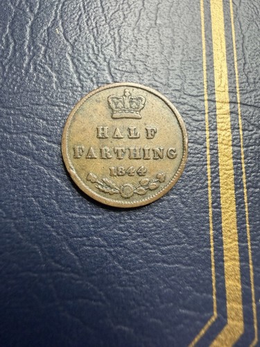 1844 victoria half farthing - victoria,
