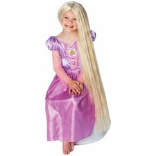 Rapunzel Tangled Disney Princess Blonde Long Glow In The Dark Girls Costume Wig
