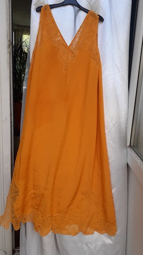 Orange satin slip - h&m,
