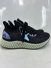 Men's Adidas Alphaedge 4D Shoes (Core Black/Glory Blue/Collegiate Purple) US4,