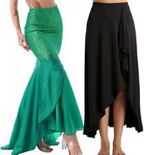 UK Women's Mermaid Costume Halloween Cosplay Dress Sequins Long Fish Tail Skirt