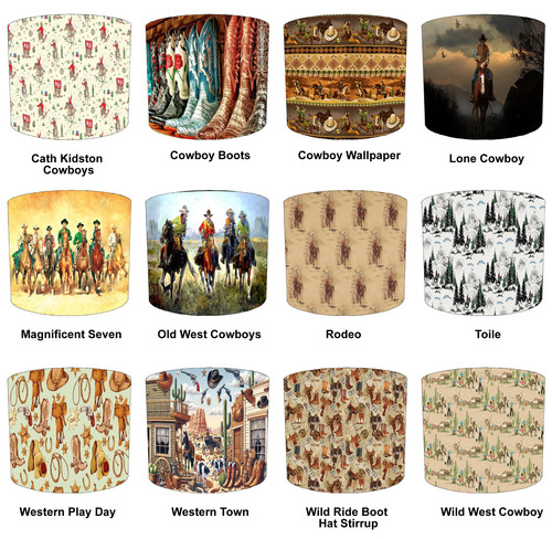 Cowboy table lampshades - cowboy,