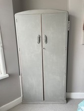 Mid century retro freestanding wooden wardrobe