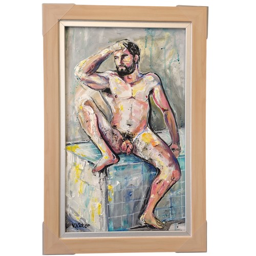 Naked man life - naked, drawing