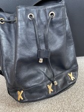 PALOMA PICASSO VINTAGE Black  leather Bucket bag 100% AUTHENTIC