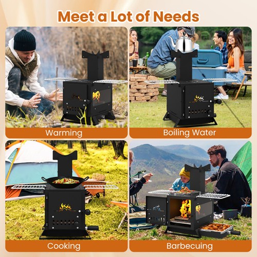 Portable wood burning camping - portable,