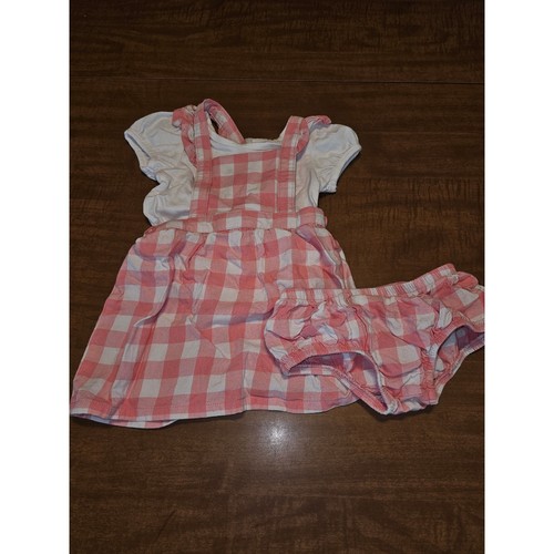 Girls pink gingham - girls, pinafore
