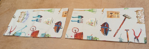 Pair garden theme cushion - garden,