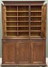 LARGE ANTIQUE 19th CENTURY FRENCH PINE & OAK  HOUSEKEEPER CUPBOARD, C1880 LINEN