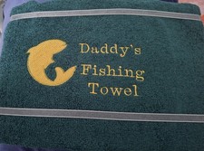Daddy's Fishing Towel Daddy's Fishing Brand New Embroidered Detail
