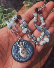 Rustic Pebble Goddess Pendant