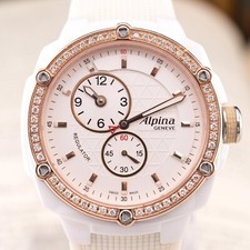 Alpina Avalanche Extreme Diamond Bezel Ceramic & Rubber Strap Watch  AL650LSSS3