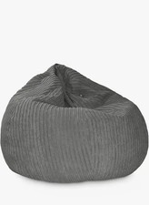 Slouch Bean Bag in Slate Grey with Jumbo Cord