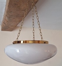 White Opaline Glass & Gilt