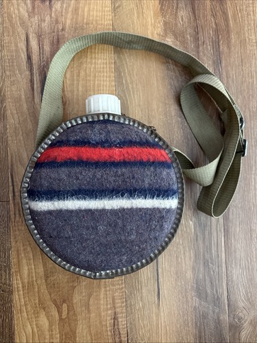 Vtg metal boy scout canteen - metal,
