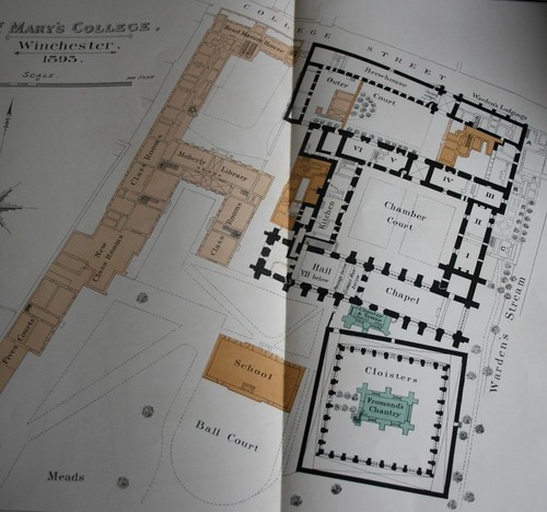 Lovely coloured map - of, st